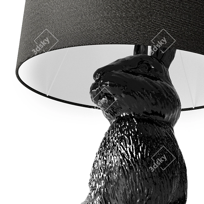 Whimsical Wonderland Rabbit Lamp 3D model image 2