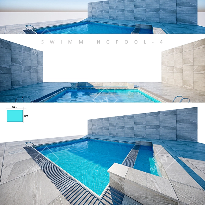 Max Swimming Pool 4: 3D Model 3D model image 1