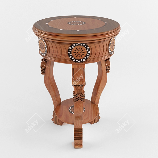 Exquisite Middle Eastern Coffee Table 3D model image 1