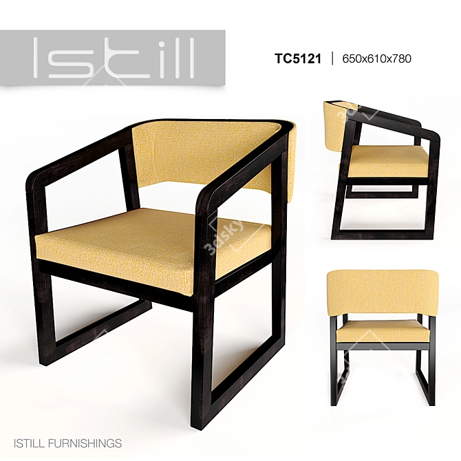 Contemporary TC5121 Chair 3D model image 1