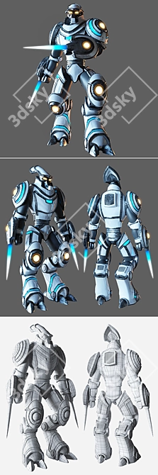 Protos Warrior: Ultimate Battle Robot 3D model image 2