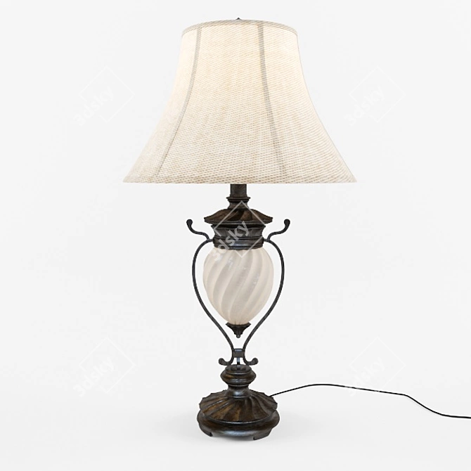 Elegant Gavivi Table Lamp: Set of 2 3D model image 1