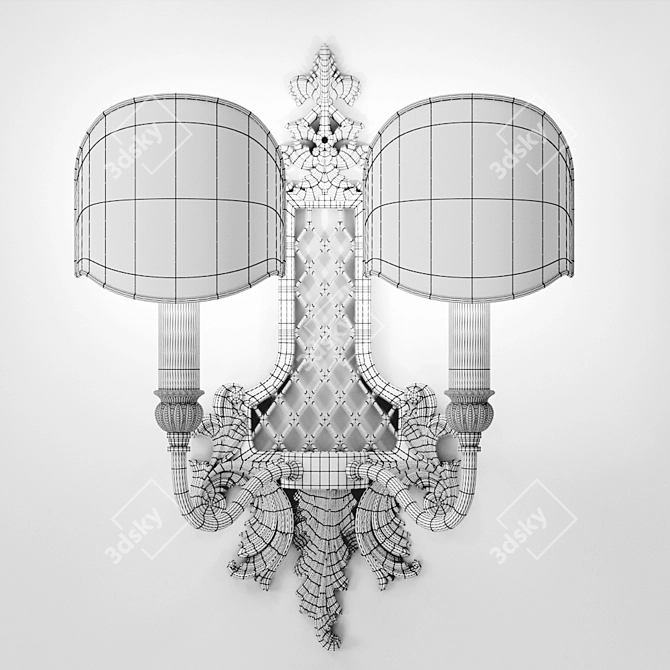 Luxury Brass Spotlight Sconce 3D model image 3