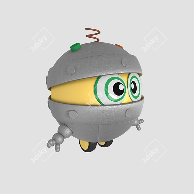 Whistling Bibi Robot from "Smeshariki 3D model image 1