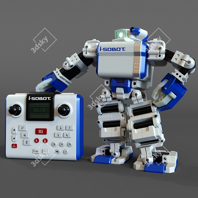 i-Sobot: Compact Japanese Robot 3D model image 1