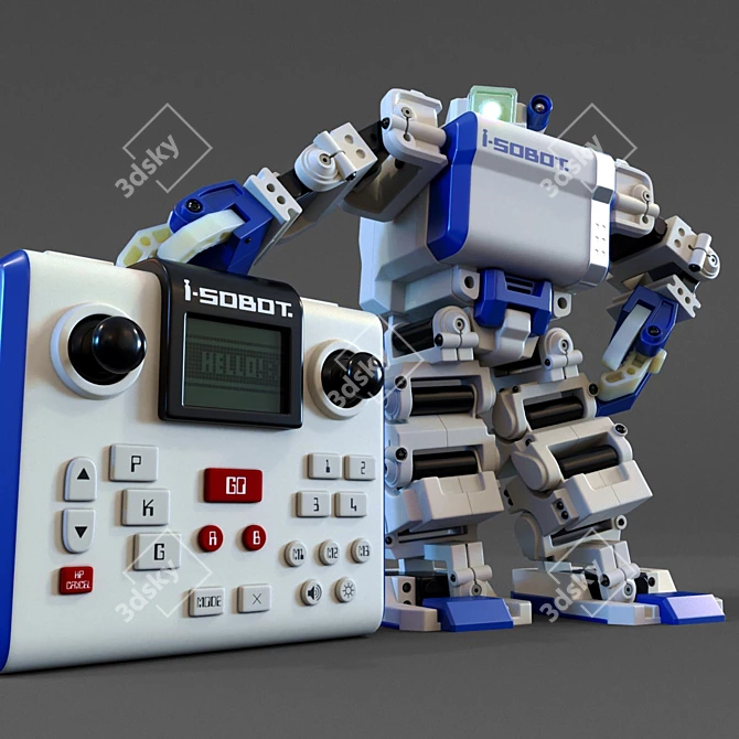 i-Sobot: Compact Japanese Robot 3D model image 2