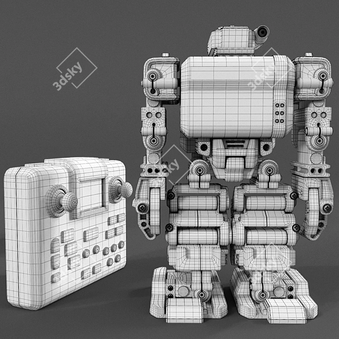 i-Sobot: Compact Japanese Robot 3D model image 3