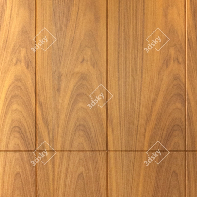 Seamless Wood Texture Panel 3D model image 3
