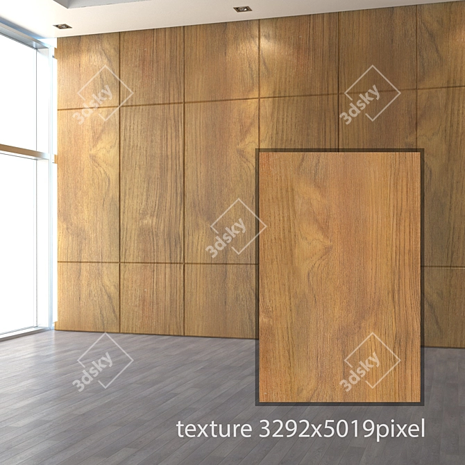 Title: Seamless Wood Texture - 3292x5019 Resolution 3D model image 2