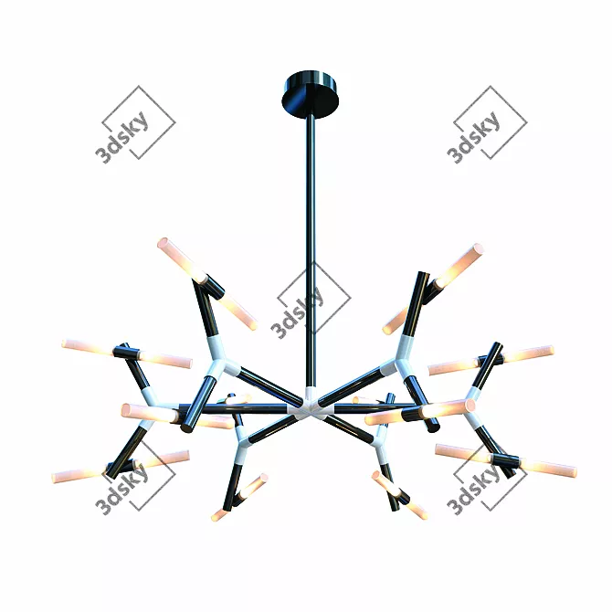 Modern Hanging Light Fixture 3D model image 1