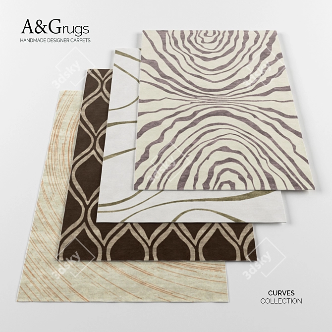 Curves Collection Carpets by A&G Rugs 3D model image 1