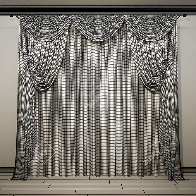 Title: Shadow Curtain Set 3D model image 2