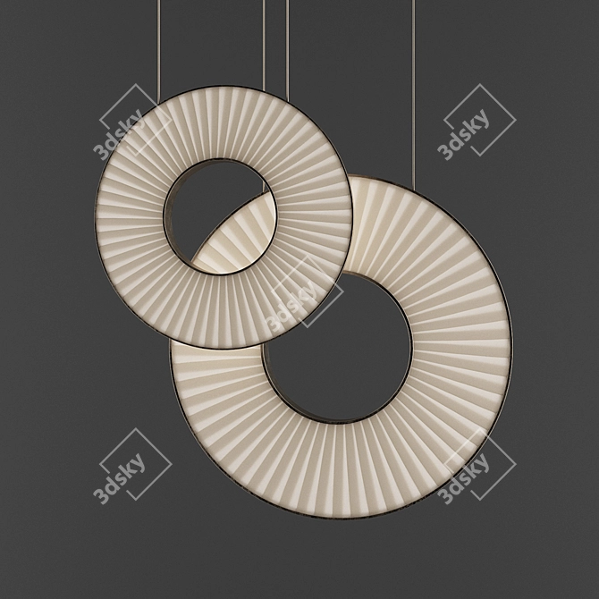 Elegant IRIS H593 Pendant 3D model image 1