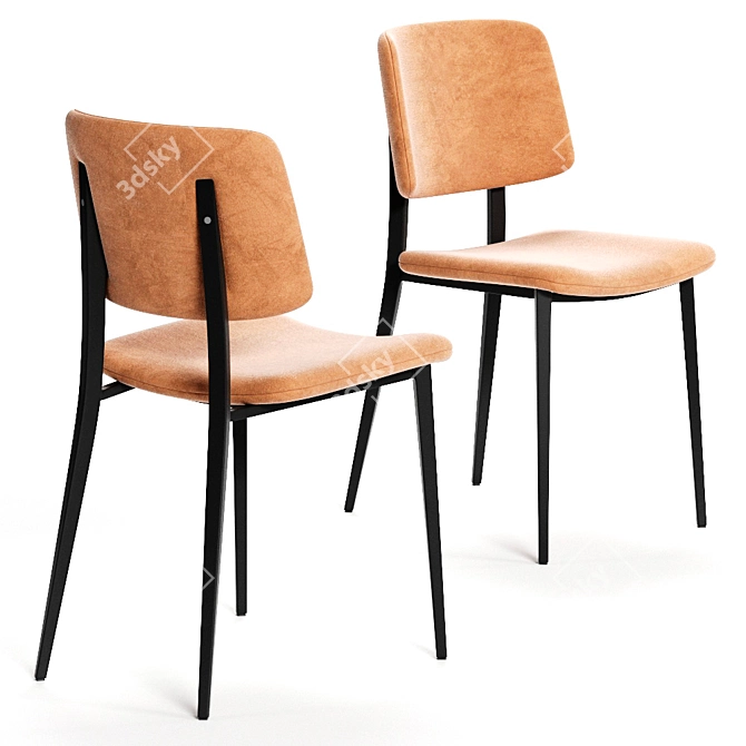 Colombini Casa KARIN Chair: Elegant and Comfortable 3D model image 2