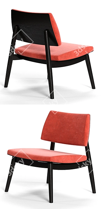 Colombini Casa SAMURAI Armchair: Sleek and Compact Seating 3D model image 2