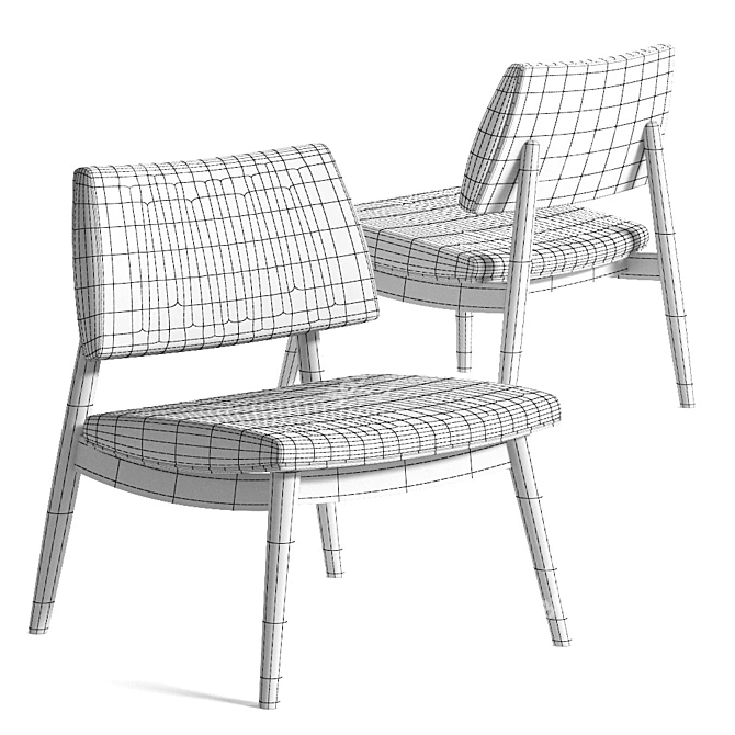 Colombini Casa SAMURAI Armchair: Sleek and Compact Seating 3D model image 3