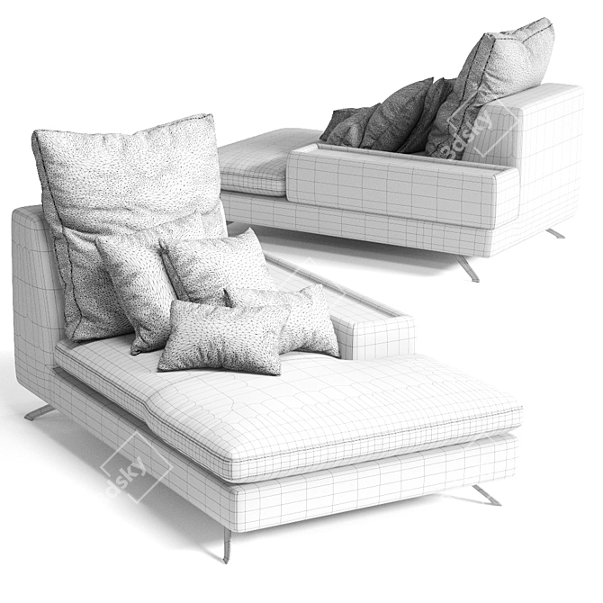 Colombini Casa SCENA Sofa: Modern Comfort for Your Home 3D model image 3