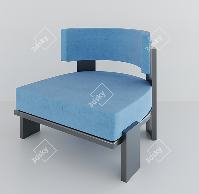 Elegant Comfort Baltus Armchair 3D model image 1