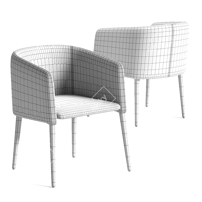 Colombini Casa WENDY Armchair: Modern Elegance for Your Home 3D model image 3