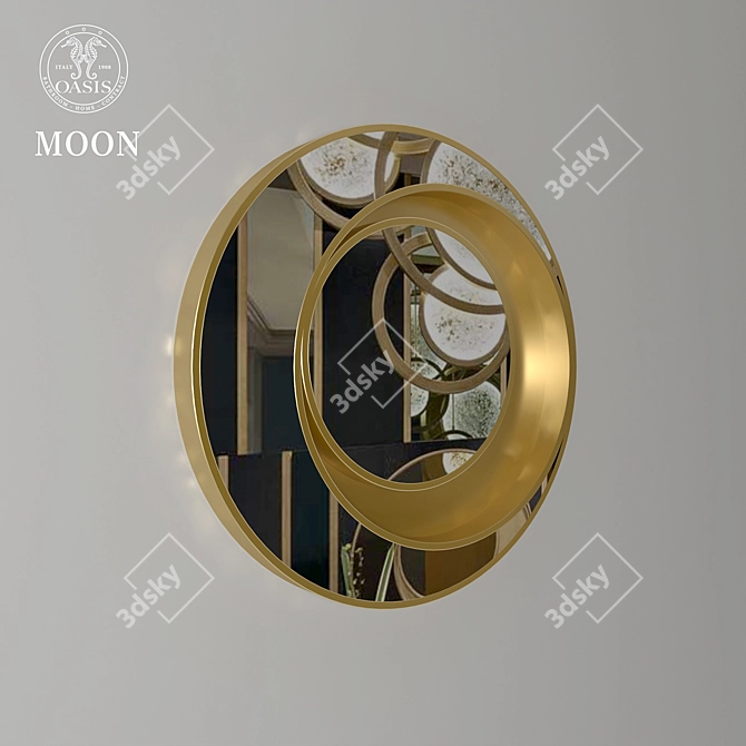 Moonlit Reflection: Oasis Mirrors 3D model image 1