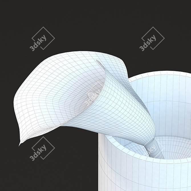 Minimalist Glass Vase Plant Set 3D model image 2