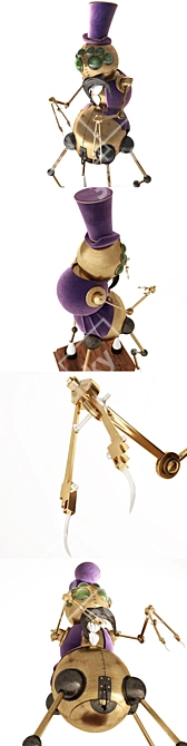 Vintage Robot | Zhuk: Whistlecraft-inspired Antique Toy 3D model image 2
