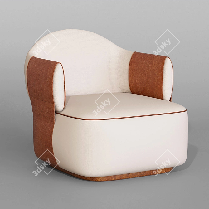 Elegant Comfort: Luxury Chair 3D model image 1
