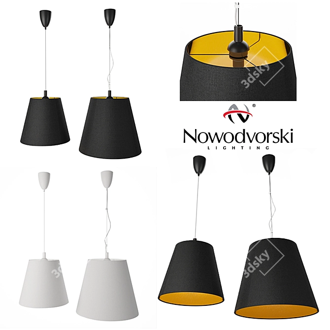 Modern Malawi Suspended Lamp 3D model image 1