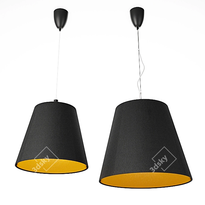 Modern Malawi Suspended Lamp 3D model image 2