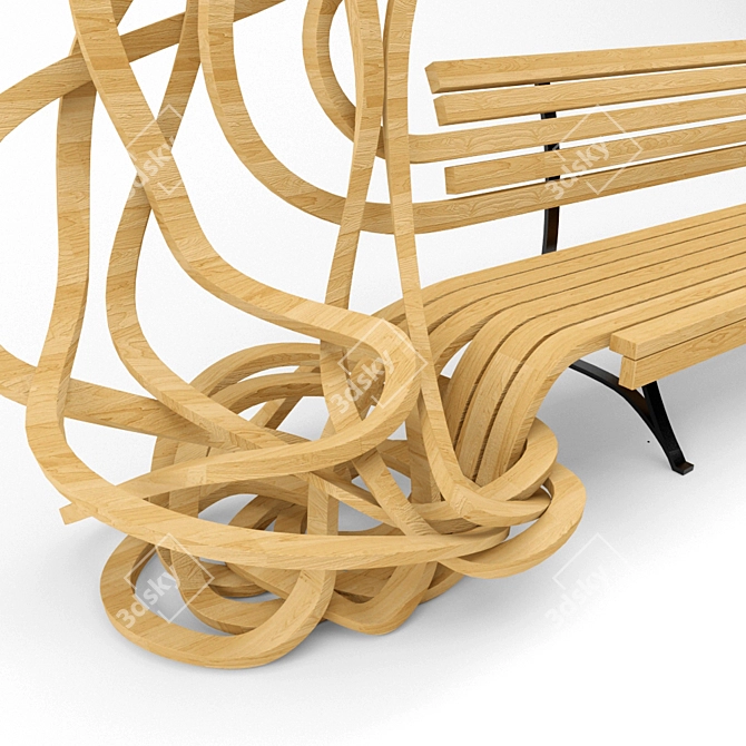 Cultural Reflection Bench 3D model image 2