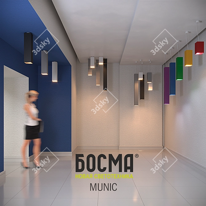 MUNIC P Pendant Light by BOSMA 3D model image 3