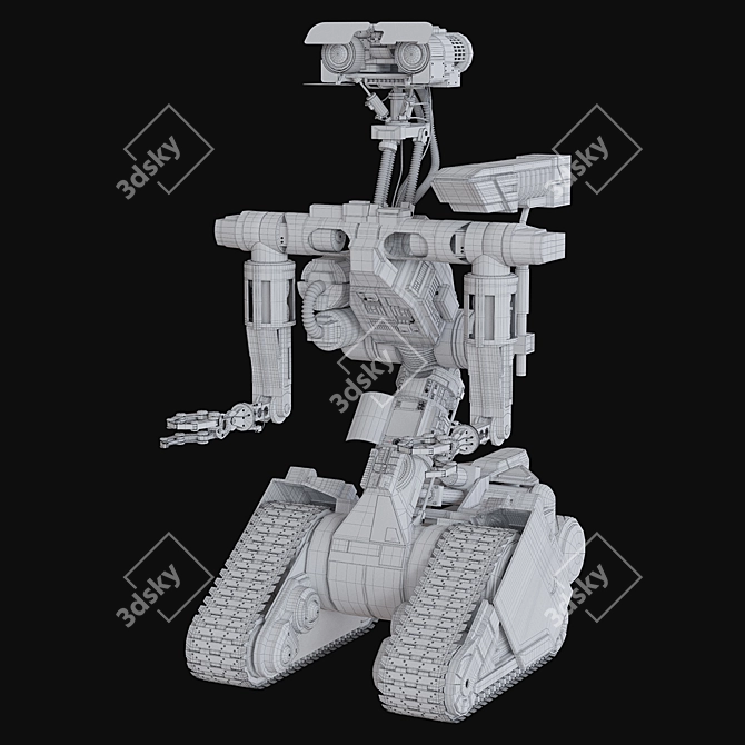 Johnny 5 Smoothing Robot 3D model image 3