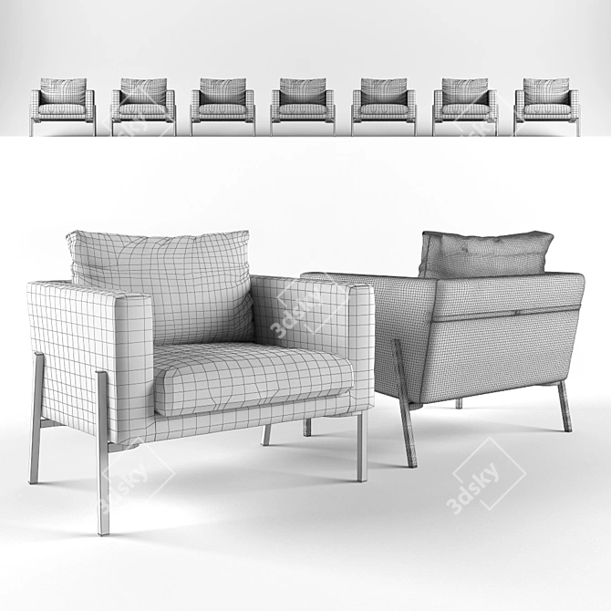 Versatile Ikea Koarp Chair 3D model image 3