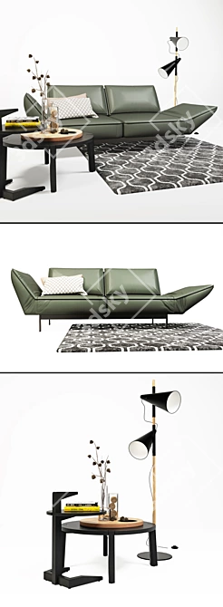 RolfBenz Mera: Stylish Modular Sofa Set 3D model image 2