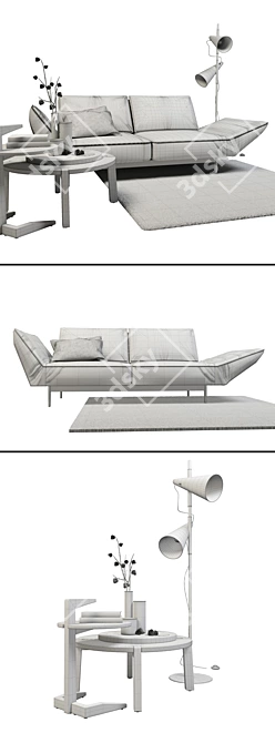 RolfBenz Mera: Stylish Modular Sofa Set 3D model image 3