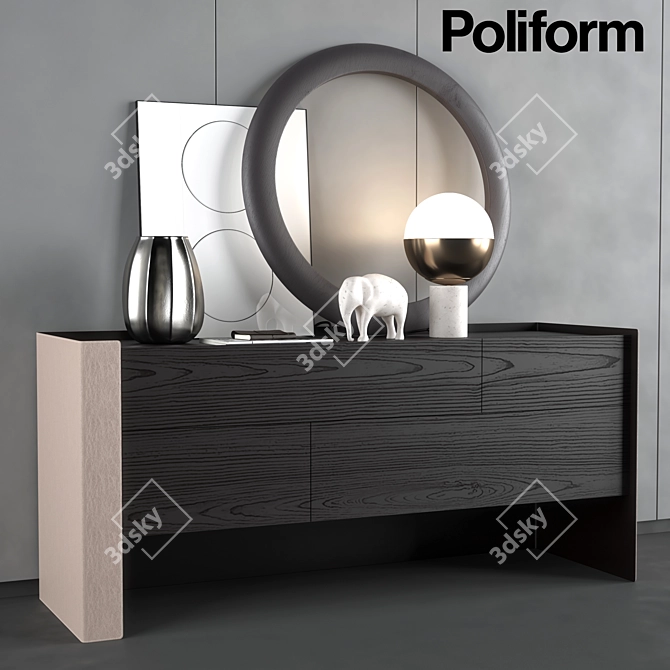 Poliform Chloe Night Complements 3D model image 1