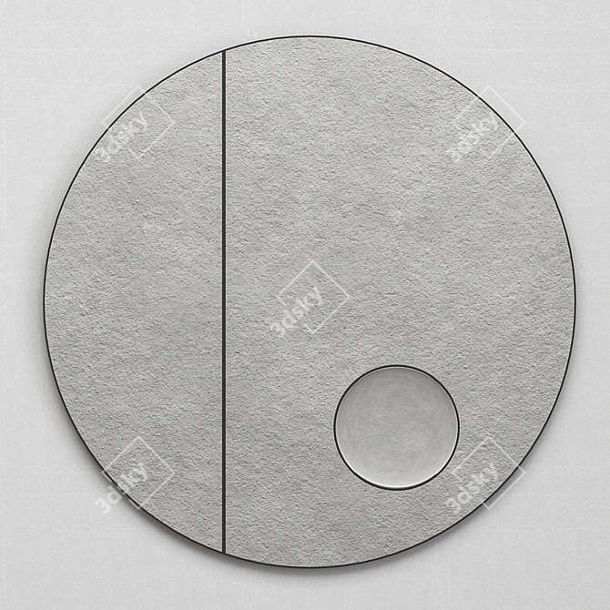 Sleek Circle: Archimede Mirror 3D model image 1