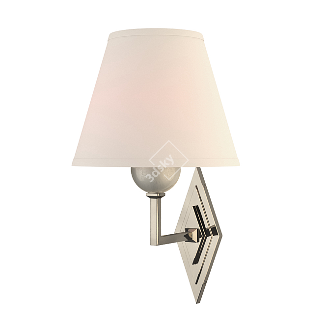 Elegant Bettina Single Sconce 3D model image 1