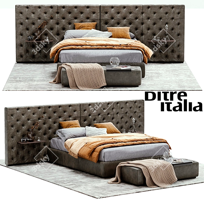 Contemporary Chic: Ditre Italia ECLECTICO Bed 3D model image 1