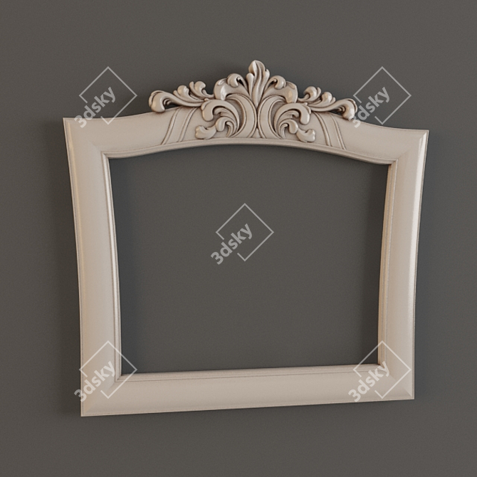 Elegant Carved Frame 3D model image 1