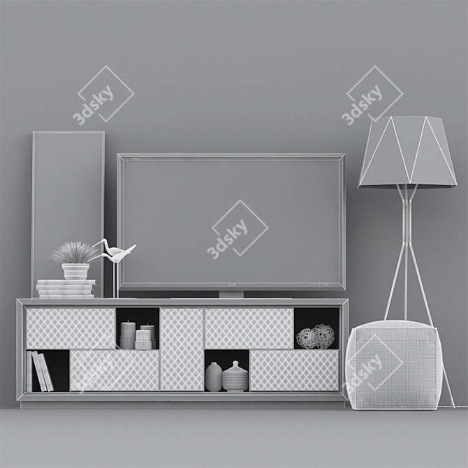 London TV Stand: Stylish and Sophisticated 3D model image 3