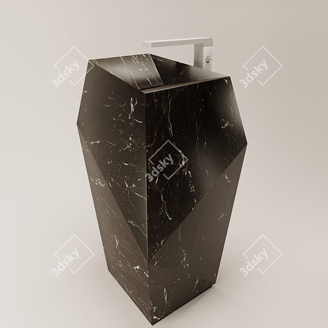 Intersecting Planes Porcelain Basin 3D model image 2