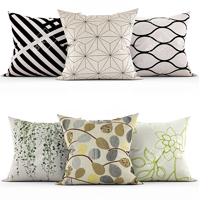 Cozy Cushion Collection 3D model image 1