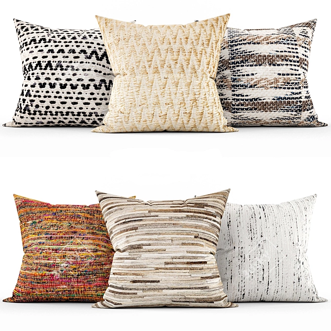 Stylish Cushions for Elegant Décor 3D model image 1