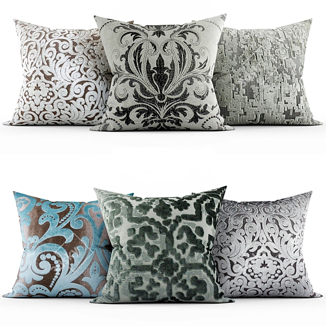 Elegant Throw Pillows: Perfect Accent 3D model image 1