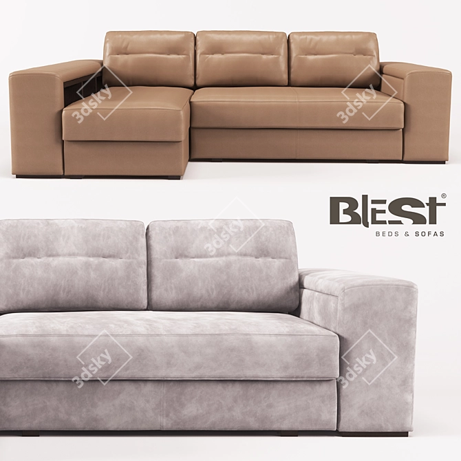 Blest TM Corner Sofa: Bar Collection 3D model image 1