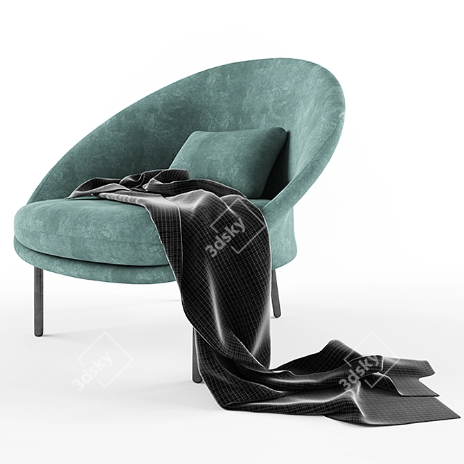 Elegant Comfort: C170D Armchair 3D model image 1