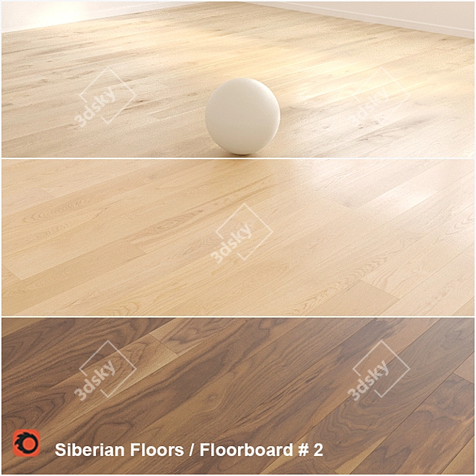 Siberian Floors Parquet - Classic UF Grey/Platinum/Walnut 3D model image 1