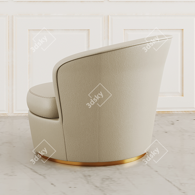 Elegant Single Sofa 3D model image 3