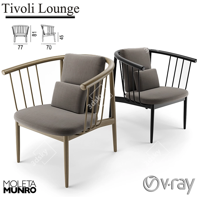 Tivoli Lounge: Ultimate Comfort & Style 3D model image 1